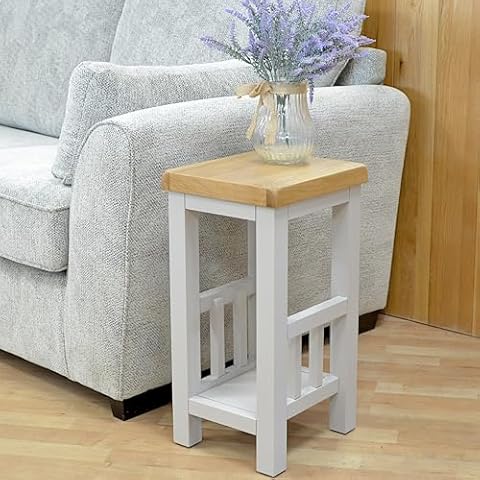 GROFurniture Tusk Grey Side Table with Storage Cover
