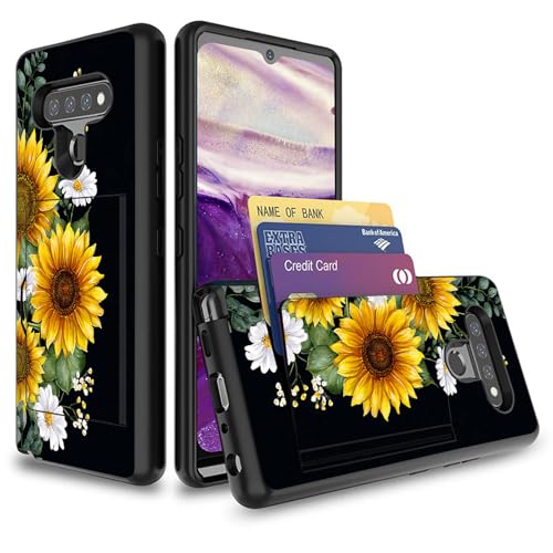 Coque LG Stylo 6 étui portefeuille en TPU et PC premium antichoc aux motifs floraux