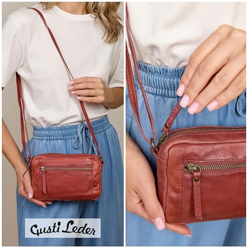 Sac à main marron Gusti Dominic en cuir véritable pour vos sorties - 2