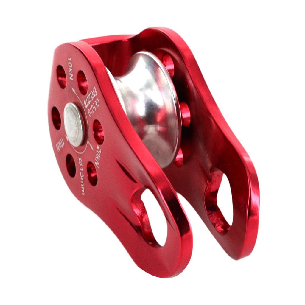Qianly Mosquetón de Aluminio con Anilla en D de 28 KN con Bloqueo Giratorio + 20 KN Fijo