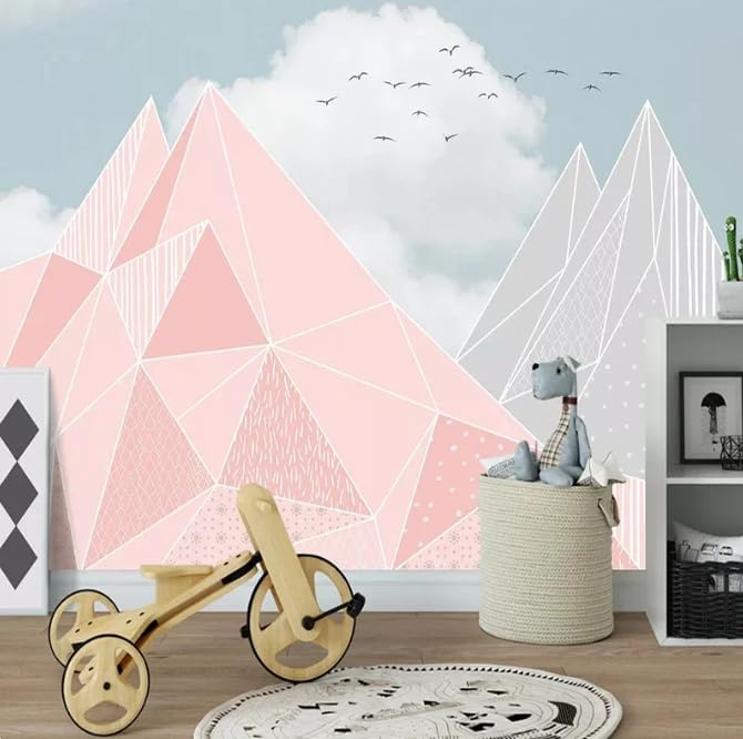 Papier peint photo enfants pour relooker un mur de chambre rose
