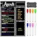 MOKIU Tableau Magnétique Calendrier de frigo effacable Tableaux à mémos Planning de Repas Aimanté frigo Agenda Liste de Courses magnetique + 8 Stylos Marqueurs et Effaceur - en français