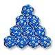 10x polyedrische W20 Würfel für Rollen- und Tabletopspiele (blau)