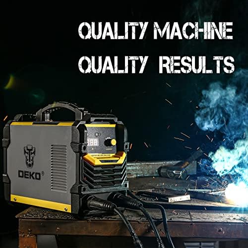 DEKOPRO 220V MMA Welder, 250A ARC Welder Machine Electrode Holder,Work Clamp, Input Power Adapter Cable and Brush (250A)
