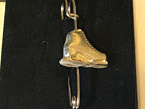 Hockey Figure Skating Ice Skate TG108 Scarf , Brooch and Kilt Pin Pewter 3 7.5 cm POSTED BY US GIFTS FOR ALL 2016 FROM DERBYSHIRE UK