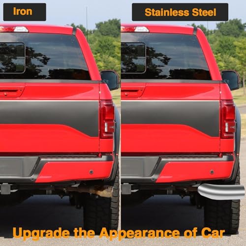 Image of 4 Inch Diesel Exhaust Elbow Tip 304 Stainless Steel Polished Exhaust Pipe Elbow 4 inchInlet to 6 inch Outlet 23 inch Overall Long Side Exit Exhaust Tip Compatible with Pickup Truck