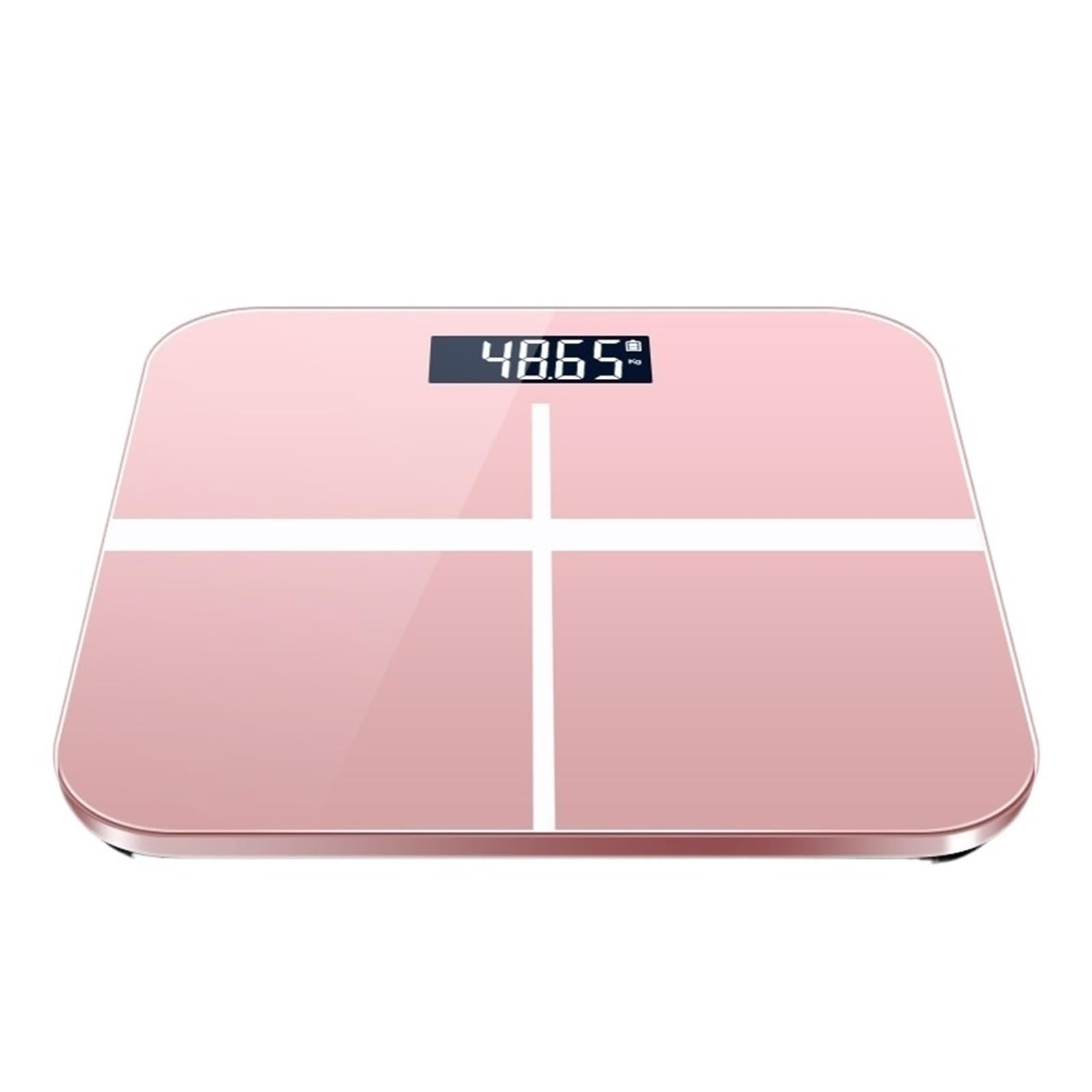 Balance De Graisse Corporelle Pèse-personnes De Salle De Bain Balance Électronique Intelligente BMI Analyseur De Composition Corporelle Numérique Écran LCD Compatible Bluetooth(Rose gold)