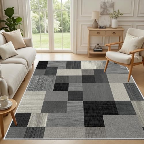 Tapis moderne de salon gris pour créer une chambre douce et chaleureuse