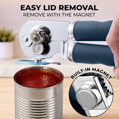 Image of Zulay Kitchen Stainless Steel Swing Open Manual Can Opener Comfortable Grip