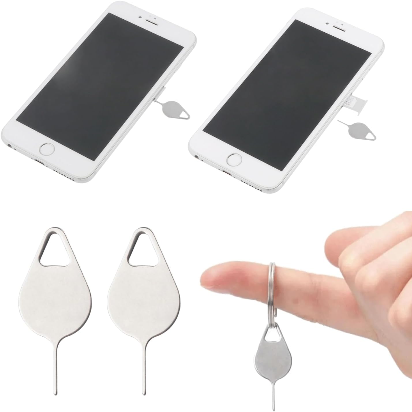 12PCS SIM Card Removal Openning Tools, Needle Opener Ejector, SIM Card Tray Eject Pins Compatible with All iPhone Apple iPad Samsung Galaxy HTC Smartphone Tablets. image 4