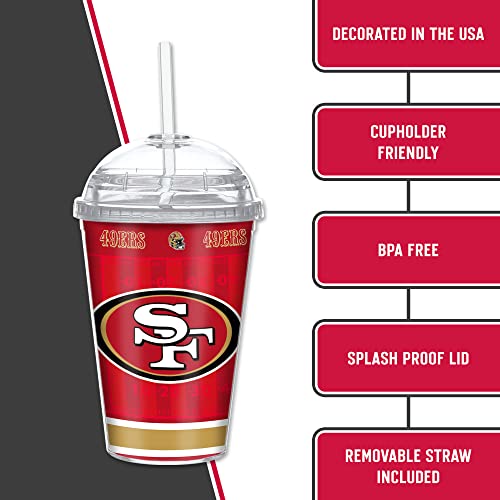 Image of Rico Industries NFL Football Rookie of The Year 12oz Acrylic Tumbler, Youth Tumbler with Swirly Straw