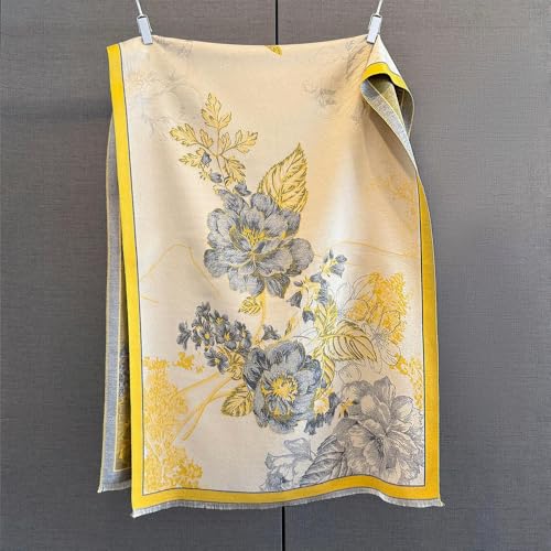 Cachemire doux écharpe pashmina de luxe jacquard double face - 4