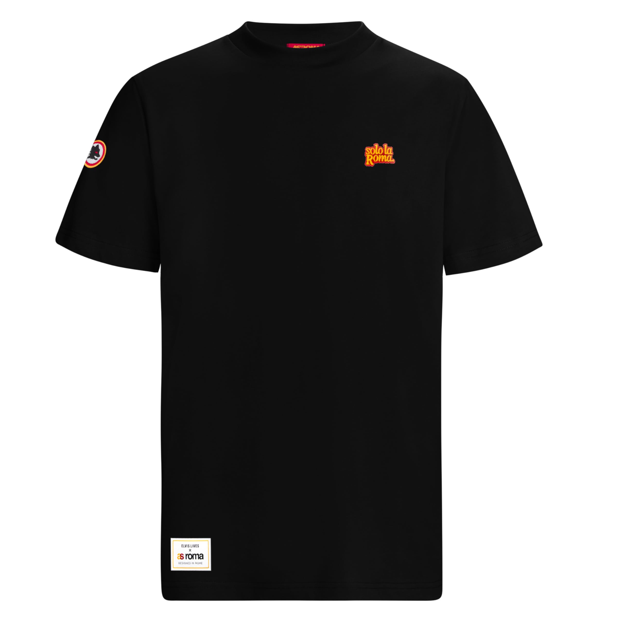AS Roma AS Roma T-Shirt Elvis Lives Unisex Adult, Black, M