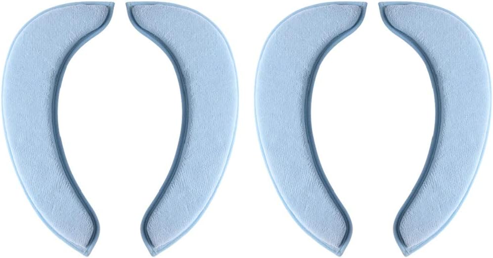 saounisi Adult Warmer Toilet Seat,Padded Cushion Cute Soft Fuzzy Round Elongated Washable Disposable Cover Stickers Large Blue 2 Pack