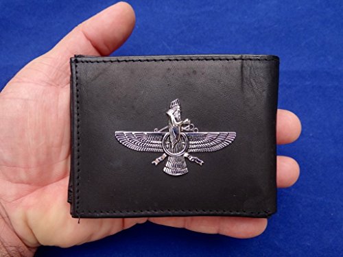 Genuine Leather Bifold Farvahar Wallet Persian Gift Faravahar2