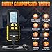 LINXINO PT610 Automotive Compression Tester 0-426psi 0-29bar 0-30 Kg/Cm²Digital Cylinder Leak Down Tester 10pcs Petrol Engine Cylinder Compression Tester Kit
