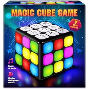 Flashing Cube Handheld Games – 7 Fun Brain & Memory Games – Cool Toys Sensory Games for Boys and Girls – Christmas/Birthday Gifts for Ages 6 7 8 9 10-12 Kids