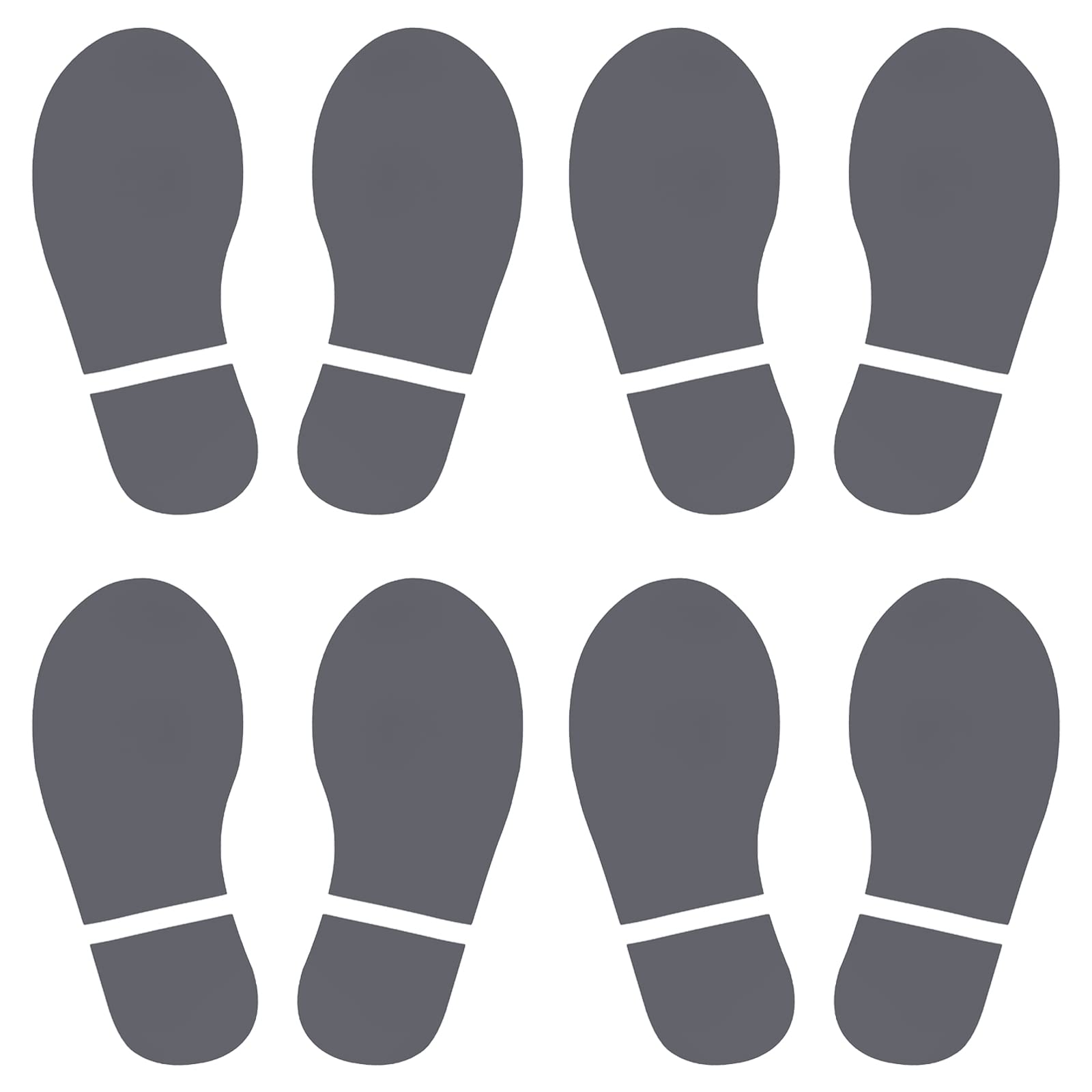 Adesivi Impronte Scarpe Per Pavimento - 4 Coppie, PVC, 11x4.2 Cm, Grigio Scuro, Decorativi/Indicativi - Foto 11