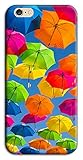  Mixroom - Carcasa trasera de TPU y silicona blanda para iPhone 5 / 5S, diseño de paraguas de colores N1116