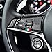 2PCS Car Steering Trim Sticker Cover Carbon Fiber Decal fits for Alfa Romeo Giulia 952 Stelvio 949 2016 2017 2018 2019 Interior Accessories (Black)