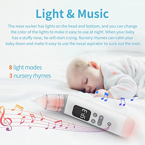 Bivni X8000 Nasal Aspirator For Baby, Electric Baby Nose Sucker With Adjustable 3 Levels Suction, Rechargeable Booger Sucker For Babies thumb #6