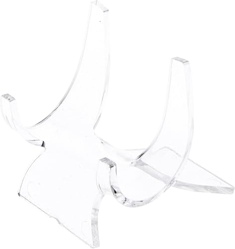 Miniatura 3 de Plymor Caballete acrílico transparente de doble cucharada, 3.5 pulgadas de alto x 3.875 pulgadas de ancho x 3.125 pulgadas de profundidad