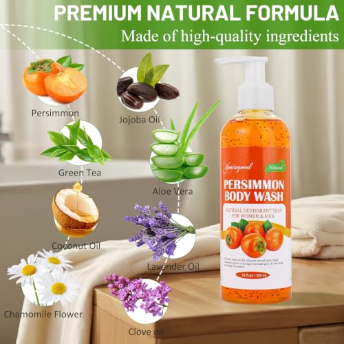 Image of yoniagood Persimmon Body Wash Soap Bar for Old People Smell