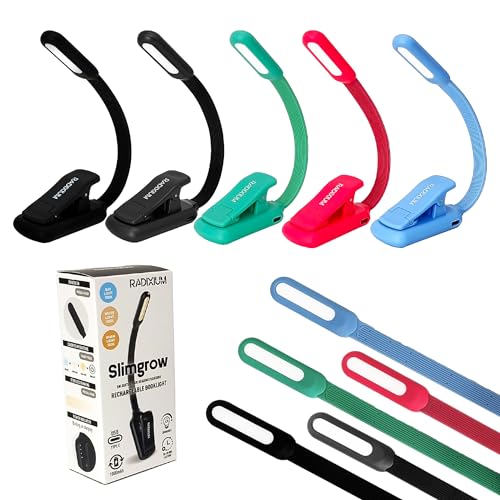 somisgarden Rechargeable Book Light - 9LED Vertical Reading Light w/ 9 Color Temp, Stepless Dimming, 50H Battery, USB-C, Clip & Magnet - Gift for Book Lovers - image 7