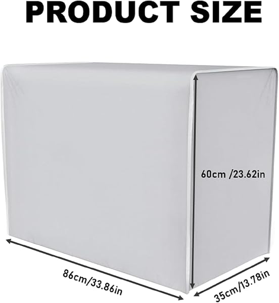 Copri Condizionatore da Esterno, Copertura Condizionatore Esterno Universale, Copertura Condizionatori Pvc, Coperchio Condizionatore Esterno Impermeabile Solare Anti-Polvere Anti-Neve-86 * 35 * 60cm - 2