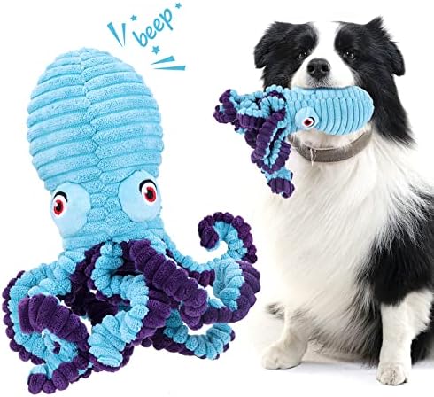 Askshy Octopus Dog Toys, Puppy Toys, Squeaky Dog Toys, Puppy Teething Chew Toys, Dog Toys for Small Dogs, Interactive Dog Toys for Small Medium Dogs (Blue)