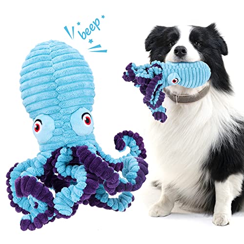 Askshy Octopus Dog Toys, Puppy Toys, Squeaky Dog Toys, Puppy Teething Chew Toys, Dog Toys For Small Dogs, Interactive Dog Toys For Small Medium Dogs (Blue) #TOP2