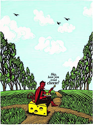 Hey, Have Your Tried Cheese? Blue Q Dish Towel, Screen-Printed With Water-Based Inks, 100% Cotton, 28 By 21 Inches #TOP1