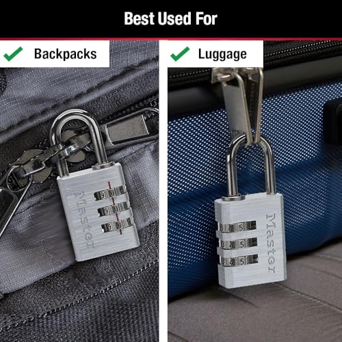 Master Lock 630EC4 Padlock, Silver, 4 Pack - Image 3