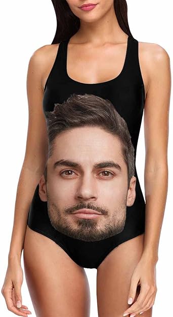 Custom Face Swimsuits for Women Personalized One Piece Bathing Suits with Face Customized Picture Swimsuits