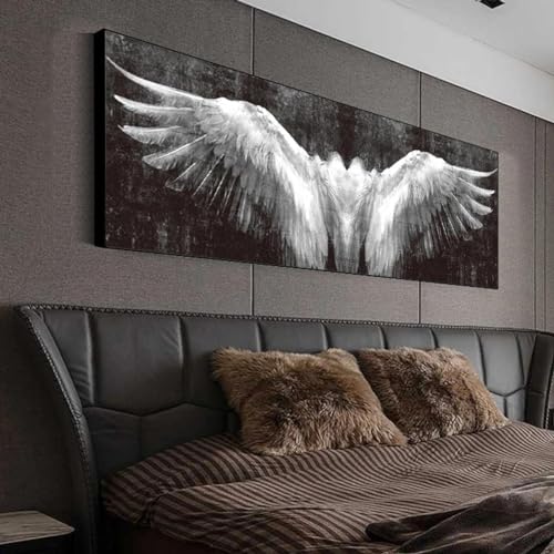 Peinture sur toile ailes vintage au format panoramique 180cm