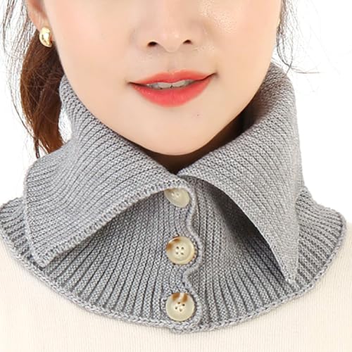 Knit Collar Scarf Winter Warm Scarf for Women Neck Wrap Knitted Elastic False Collar Scarf Warm Winter Cycling