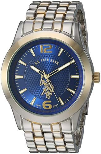 U.S. Polo Assn. Mens Quartz Watch, Analog Display And Stainless Steel Strap - USC80466