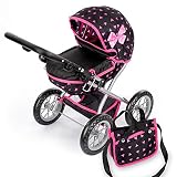 Kinderplay wózek z kokardą głęboki dla lalki torba KP0262R