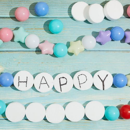 Henoyso 2 x 2 x 1 Inch 24 Pcs Foam Circles Polystyrene Round Foam Discs Cylinders Crafts White Block for DIY Projects, Cakes and Decorations, Sculpture, Modeling, Floral, Arts and Crafts Supplies