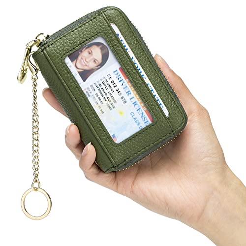Image of imeetu Rfid Credit Card Holder,Genuine Leather Businese Card Case,Rfid Blocking Wallet for Women & Men