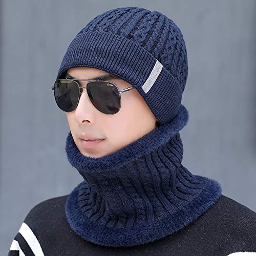 Bonnet chaud en cachemire pour hommes avec doublure plus velours épais