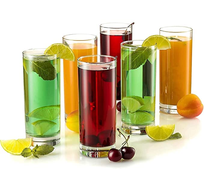 Air Son Water Glass Tumbler Highball Whiskey Glass Set of 6, 330 ML