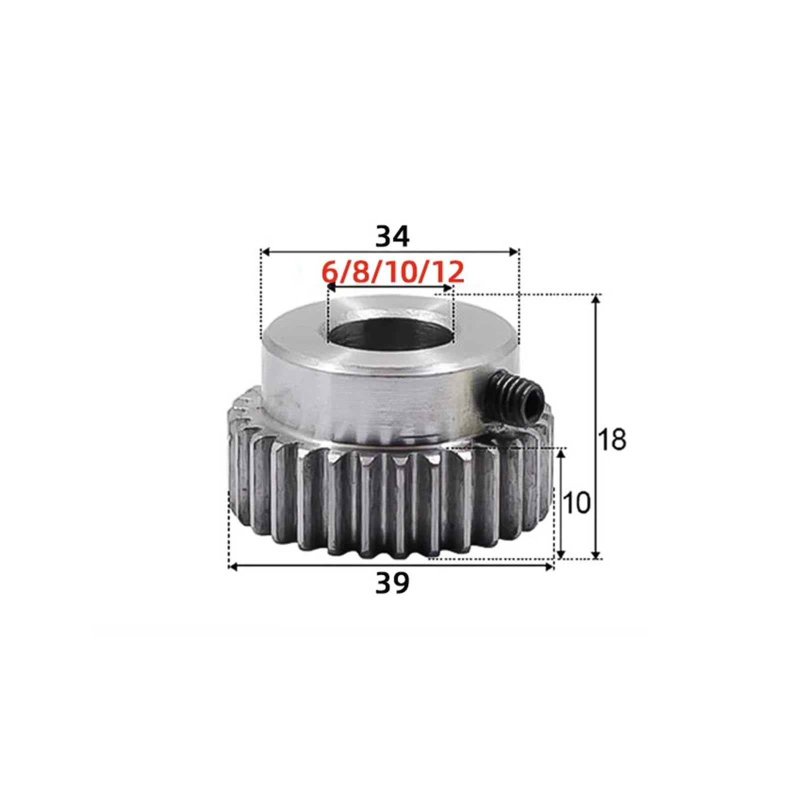 Bevel Gear Pinion Hardware Mechanical One Piece Spur Gear 1M37T No. 45 Steel Precision Pinion Gear Hole 6/8/10/12mm CNC Rack Gear(1M37T 12mm Hole)