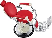 Vista 22 de Dir Silla de peluquero hidráulica resistente, sillas diseñadas antiguas de la barbería Mikado, negro