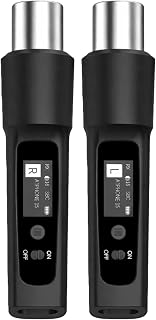2 Pack Wireless XLR Bluetooth Receivers, High-Fidelity Audio | Bluetooth Audio Adapter for PA Speakers, Mixers & Live Sound, OLED Display, 14H Battery, 100 FT Range