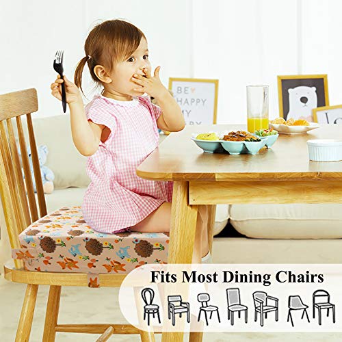 Sunmall Dining Chair Heightening Cushion Portable Dismountable Adjustable Highchair Booster for Baby Toddler Kids Infant Washable Thick Chair Seat Pad Mat (Orange) - Thumbnail 4