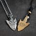 ForFox Collar Vegvisir y Valknut y Thor nórdico Vikingo de Acero Titanio,Colgante...