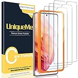 UniqueMe [3 piezas de vidrio templado compatible con Samsung Galaxy S21 (6,2 pulgadas), protector de pantalla [sin burbujas][9H dureza] cristal