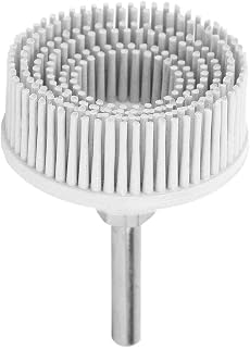 2Inch Bristle Disc Emery Rubber Abrasive Brush Polishing Grinding Wheel for Burr Rust Removal(White 120#)