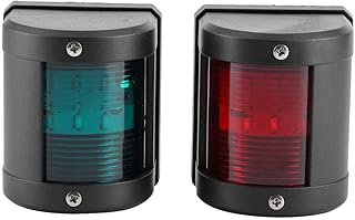LED Navigation Light, 1 Pair of IP66 12V Signal Lamp Red Green LED Navigation Warning Light for Marine Boat Yacht